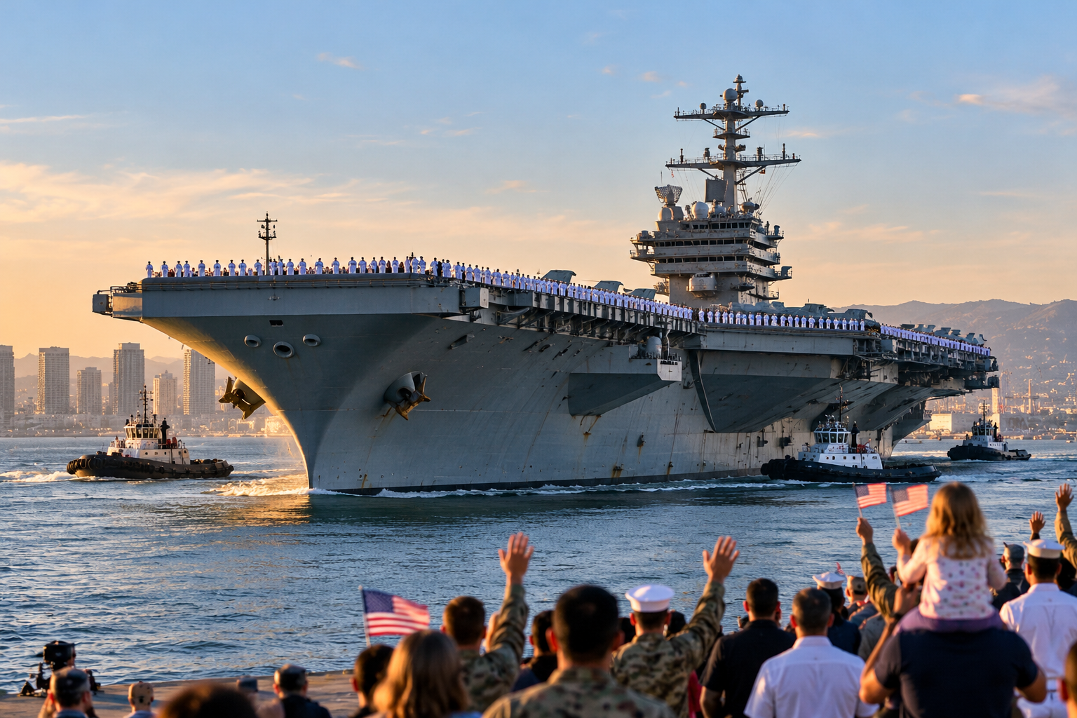 Aircraft Carrier Homecoming at Sunset.png